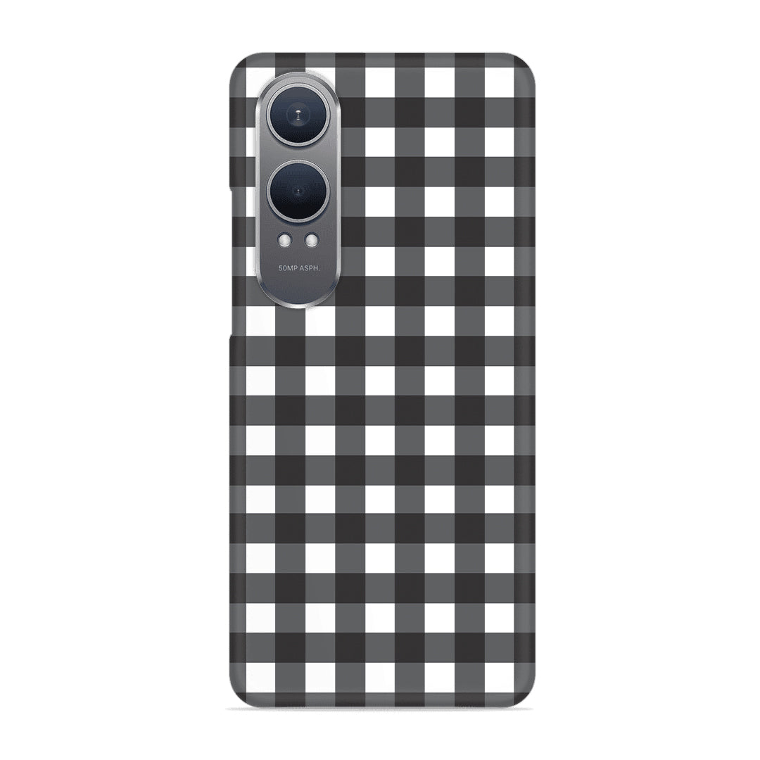 Black Check Slim Case For OnePlus