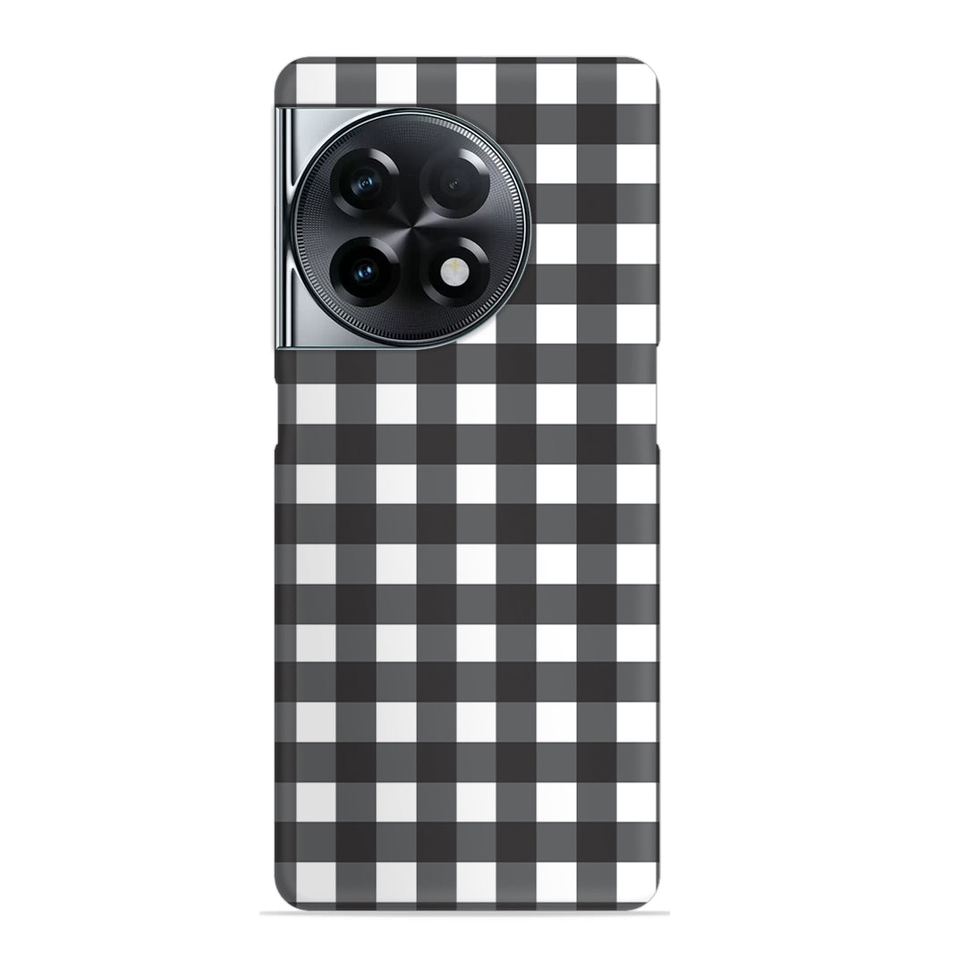 Black Check Slim Case For OnePlus