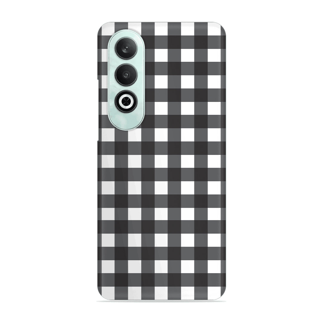 Black Check Slim Case For OnePlus