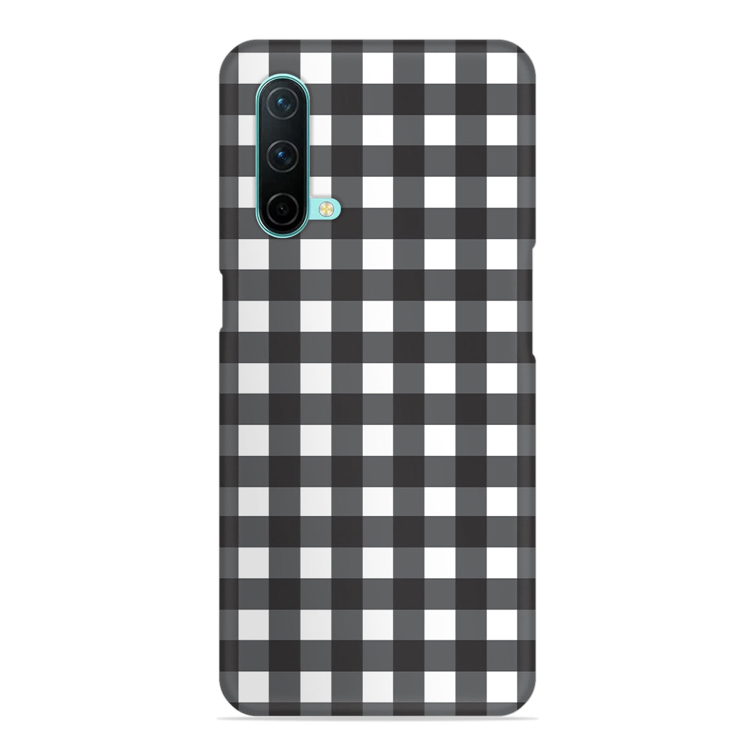 Black Check Slim Case For OnePlus