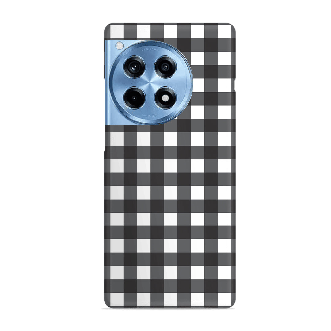 Black Check Slim Case For OnePlus