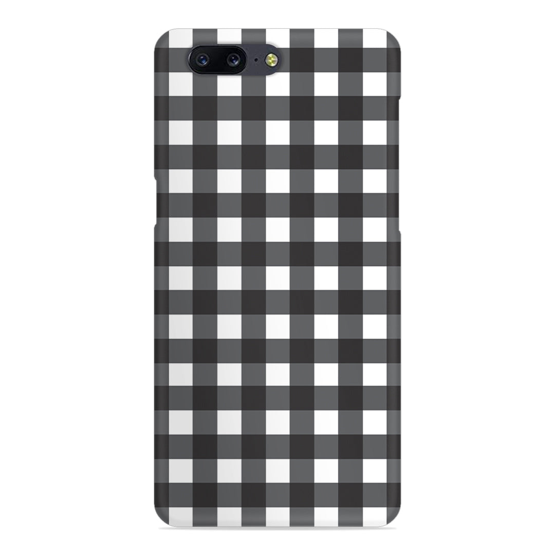 Black Check Slim Case For OnePlus