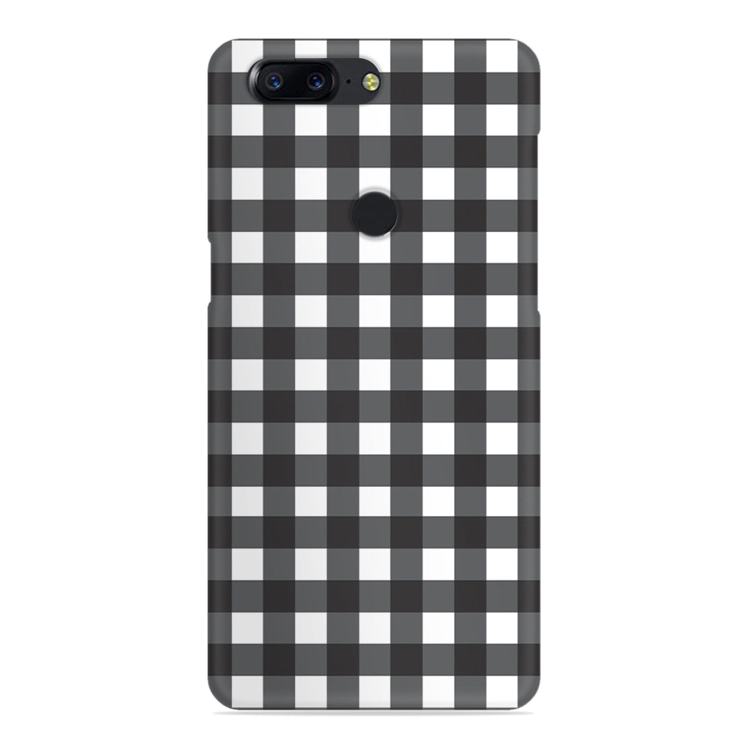 Black Check Slim Case For OnePlus