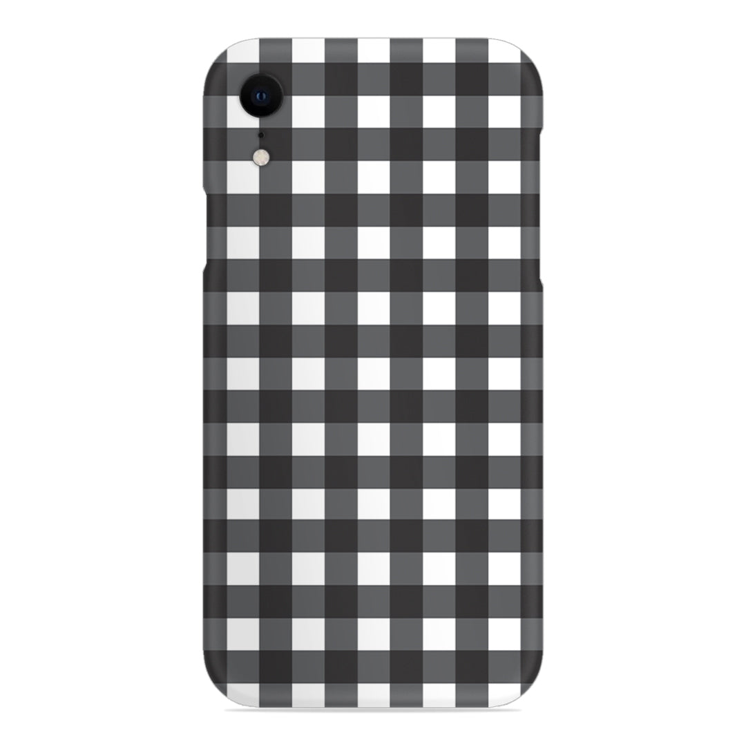 Black Check Slim Case For iPhone