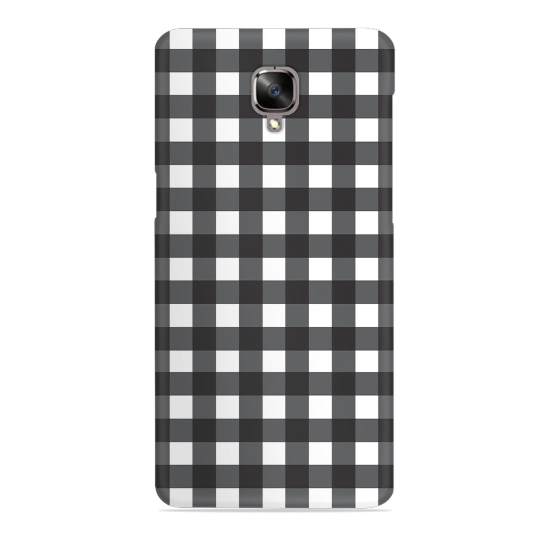 Black Check Slim Case For OnePlus