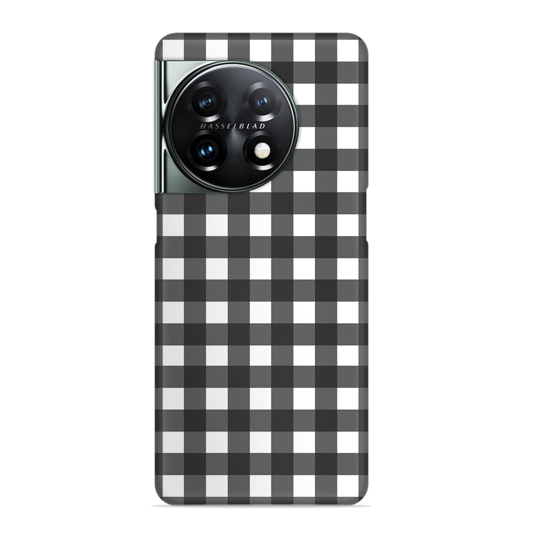 Black Check Slim Case For OnePlus