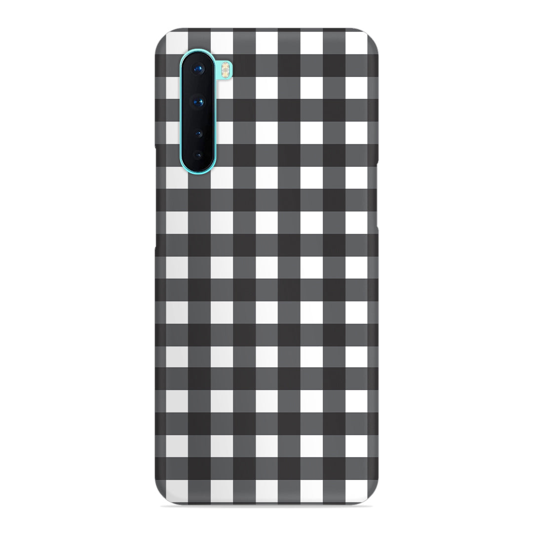 Black Check Slim Case For OnePlus