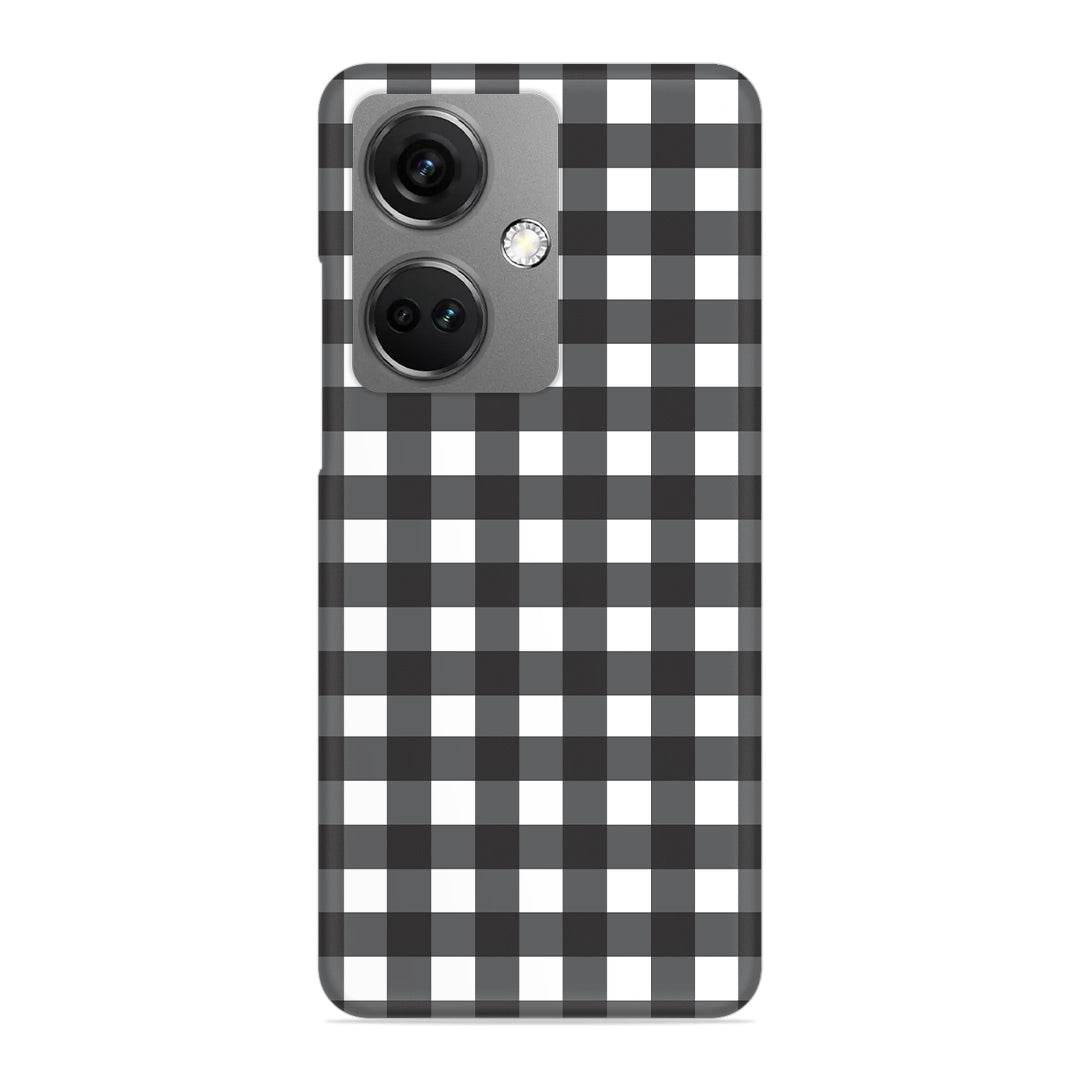 Black Check Slim Case For OnePlus