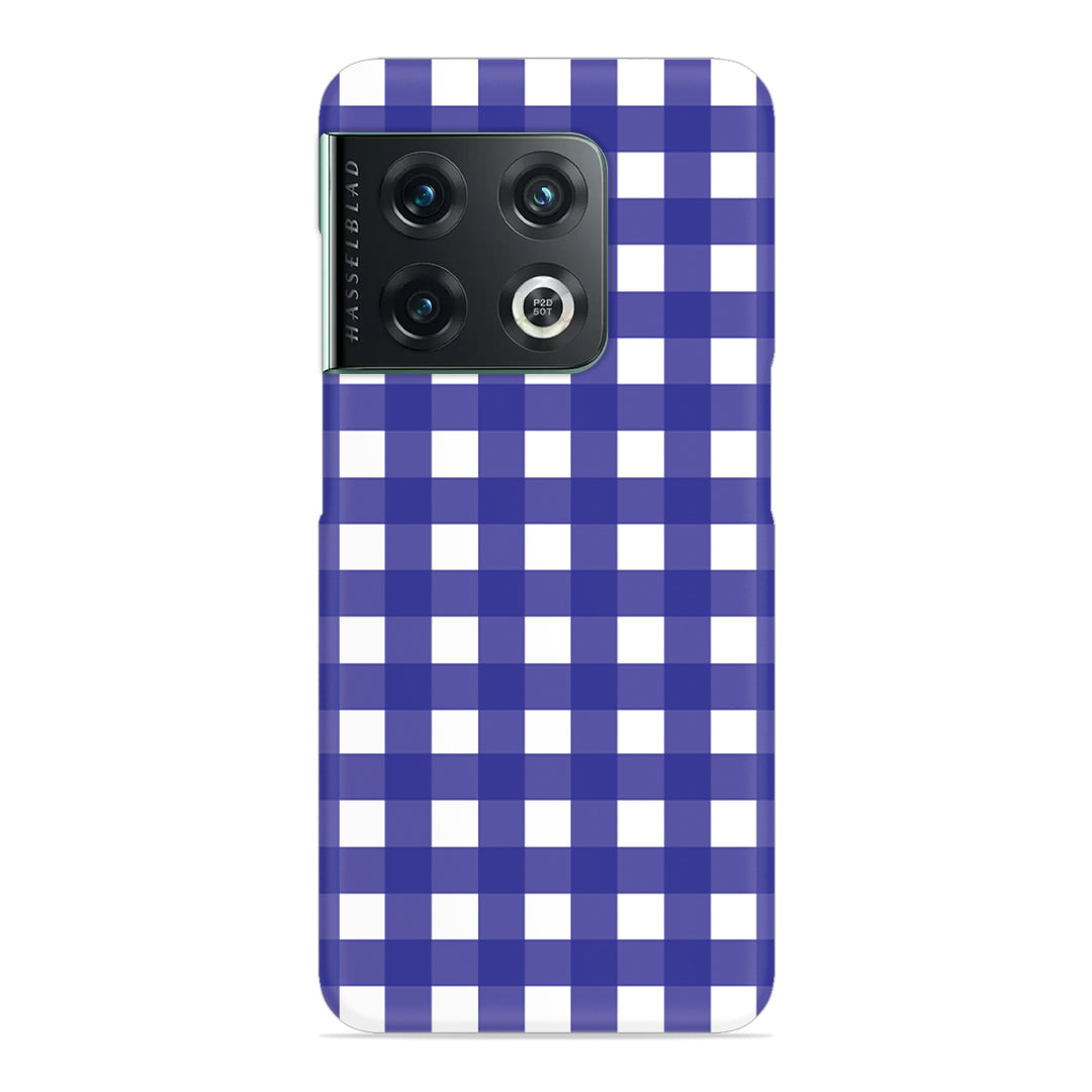 Royal Blue Check Slim Case For OnePlus