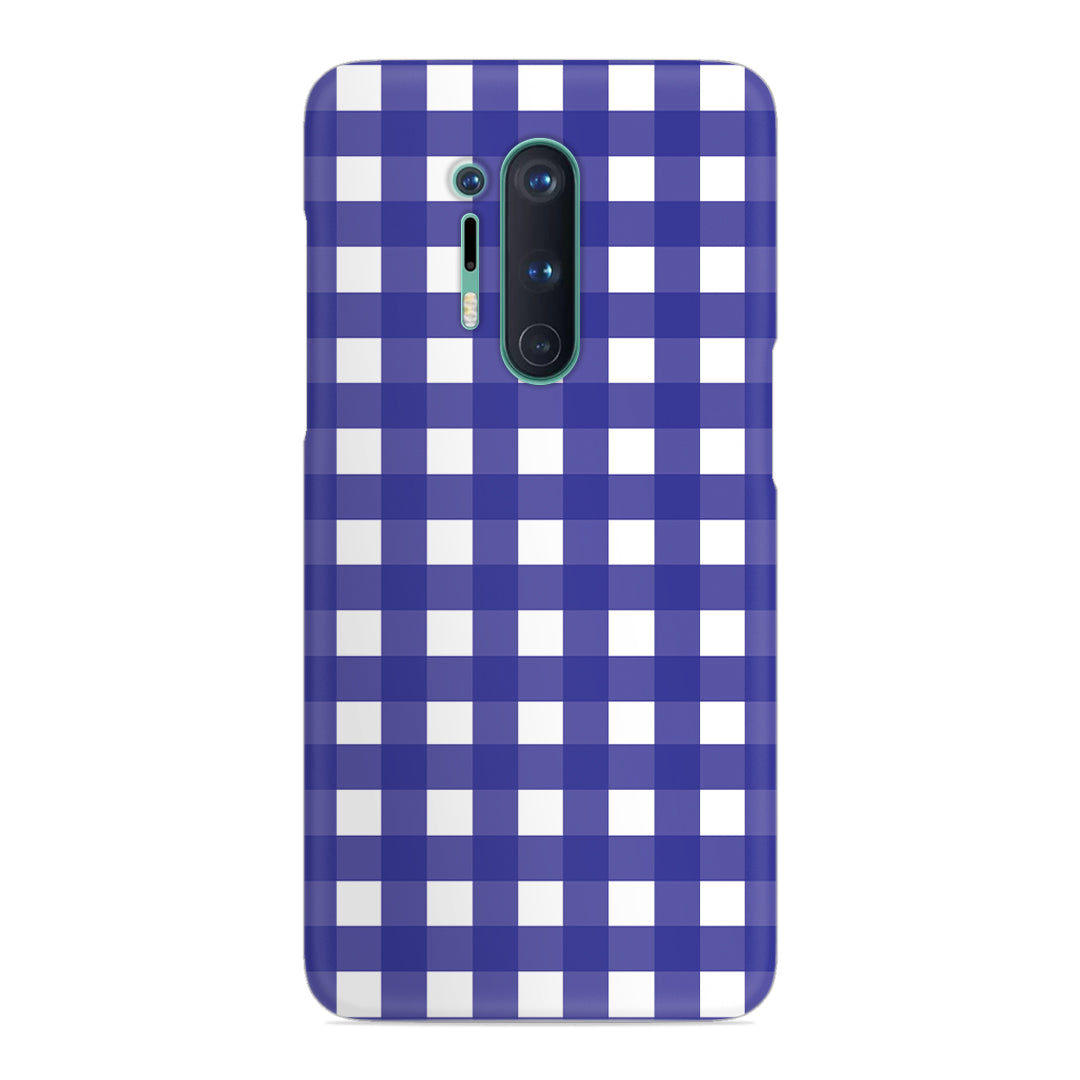 Royal Blue Check Slim Case For OnePlus