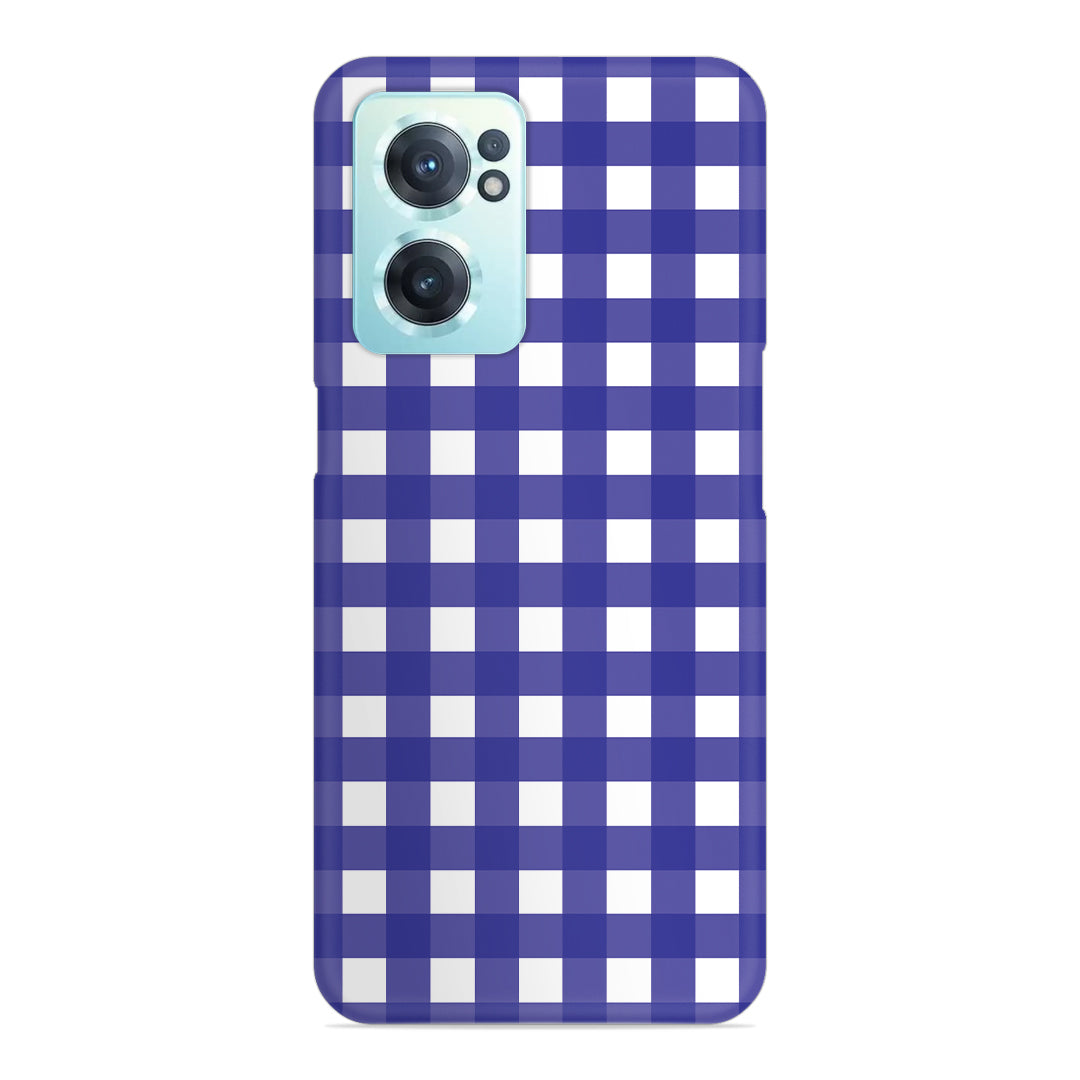 Royal Blue Check Slim Case For OnePlus