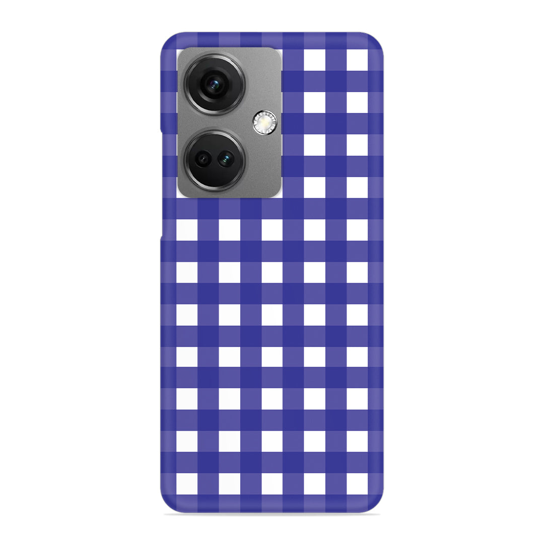 Royal Blue Check Slim Case For OnePlus