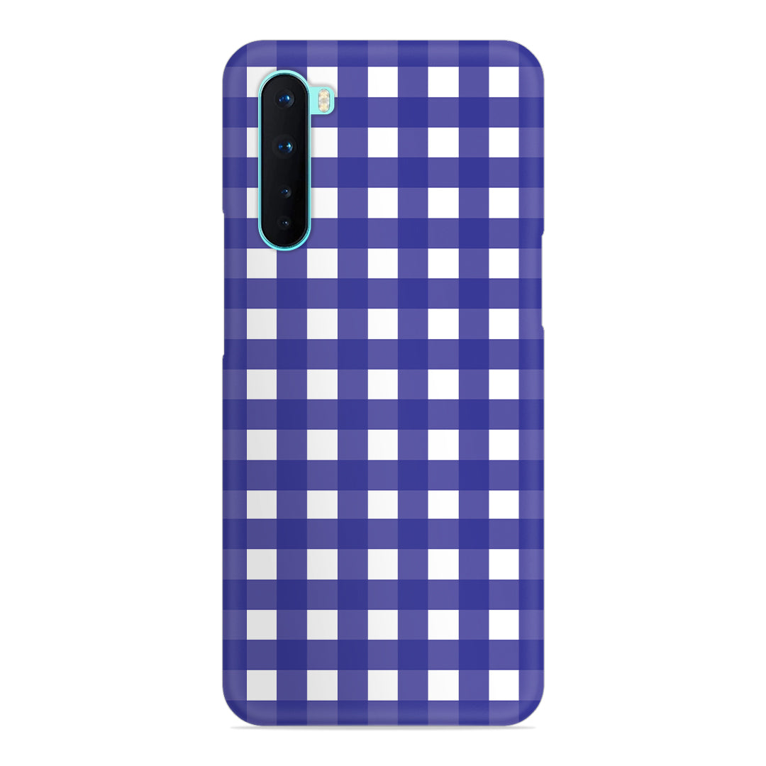 Royal Blue Check Slim Case For OnePlus