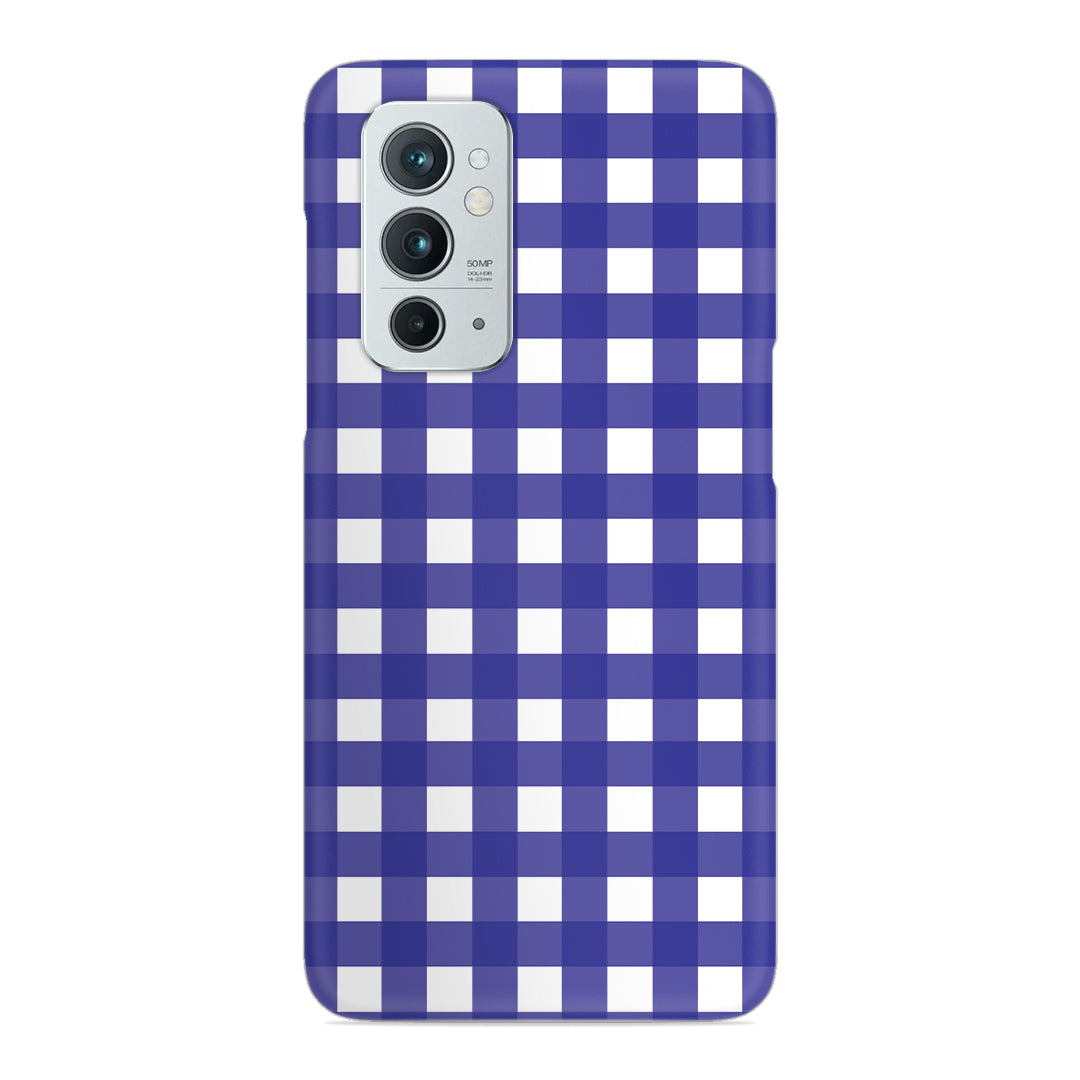 Royal Blue Check Slim Case For OnePlus