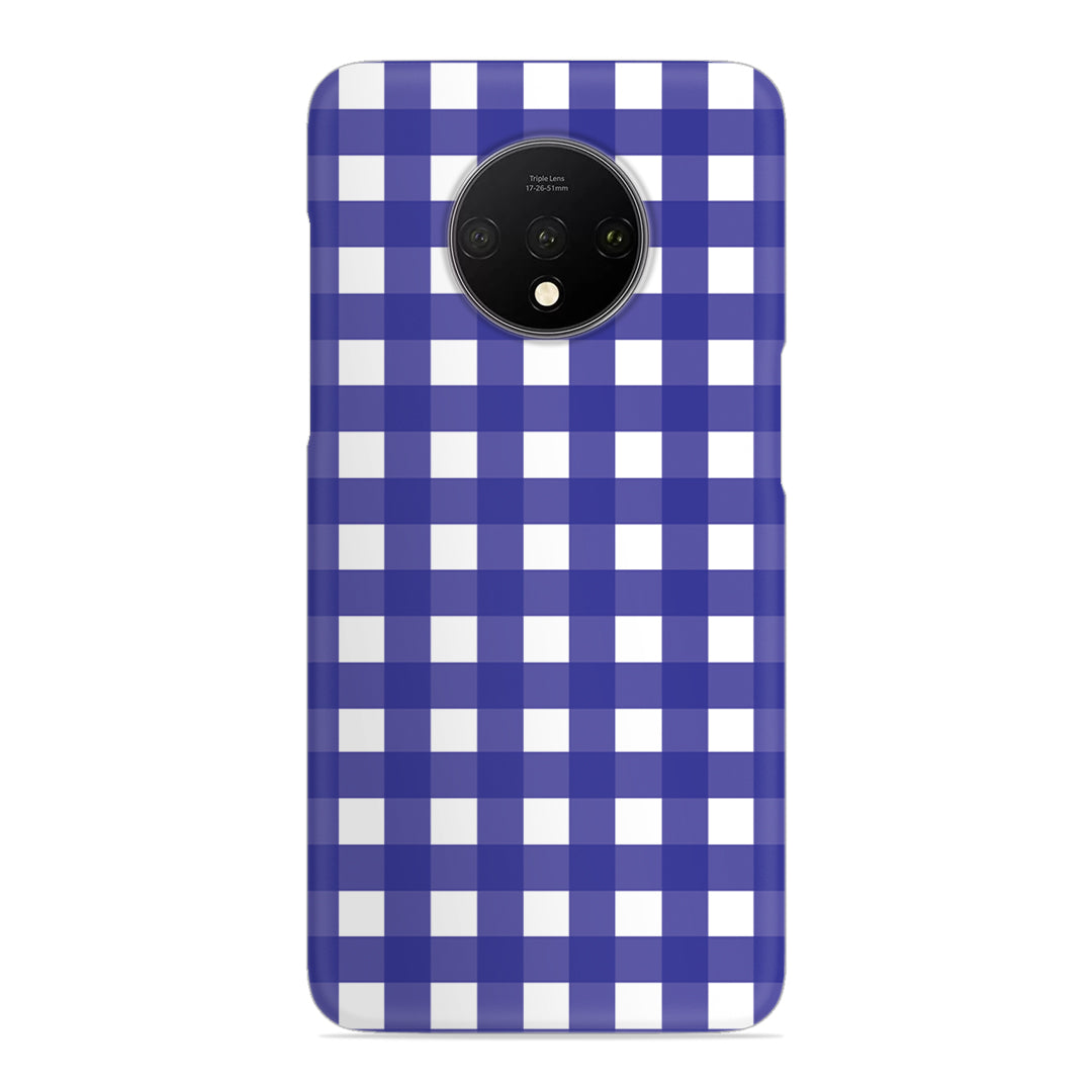 Royal Blue Check Slim Case For OnePlus