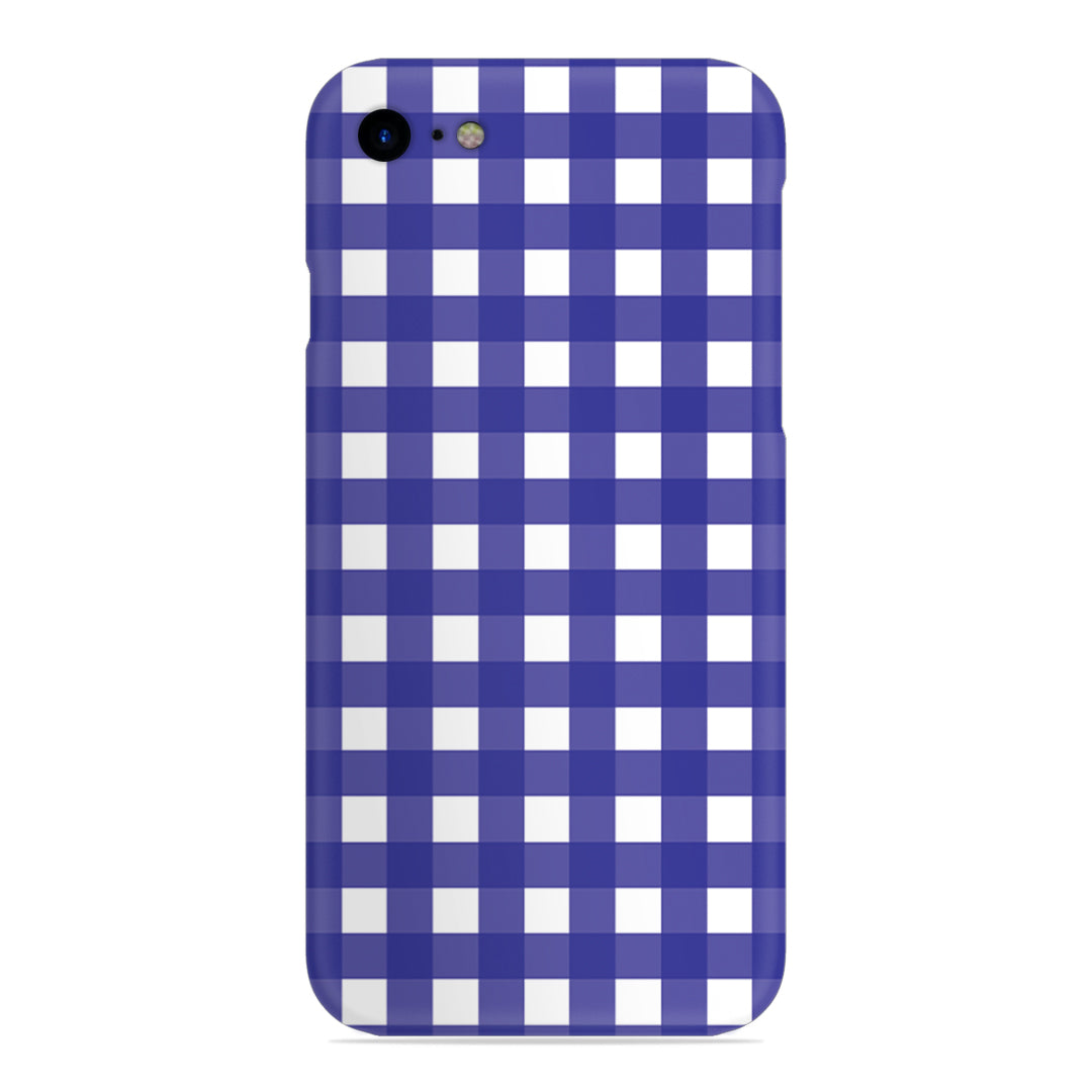 Royal Blue Check Slim Case For iPhone