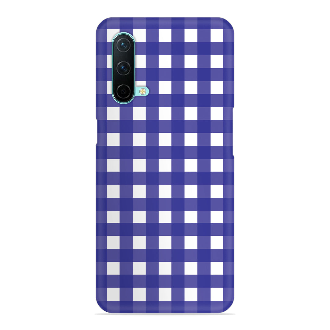 Royal Blue Check Slim Case For OnePlus