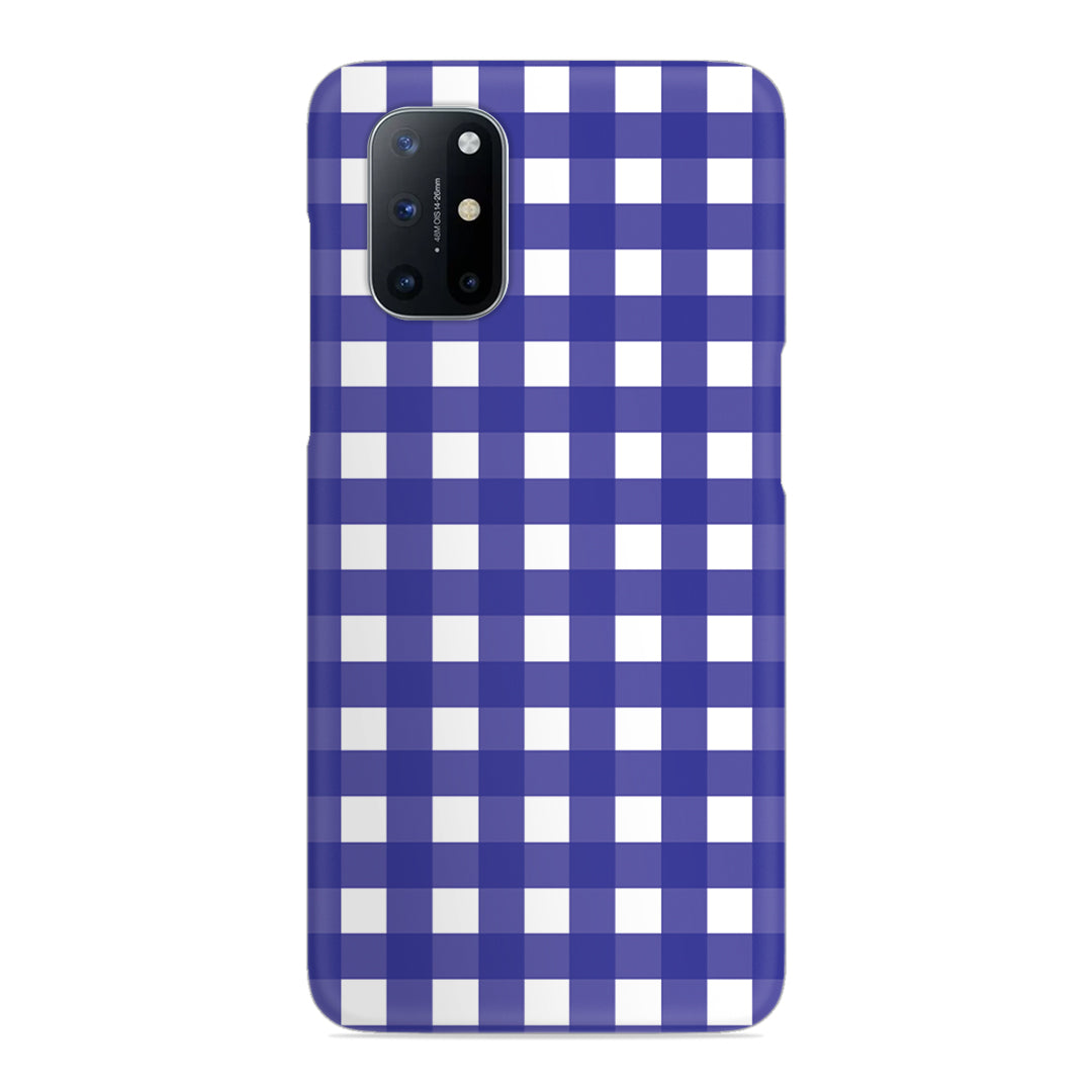 Royal Blue Check Slim Case For OnePlus