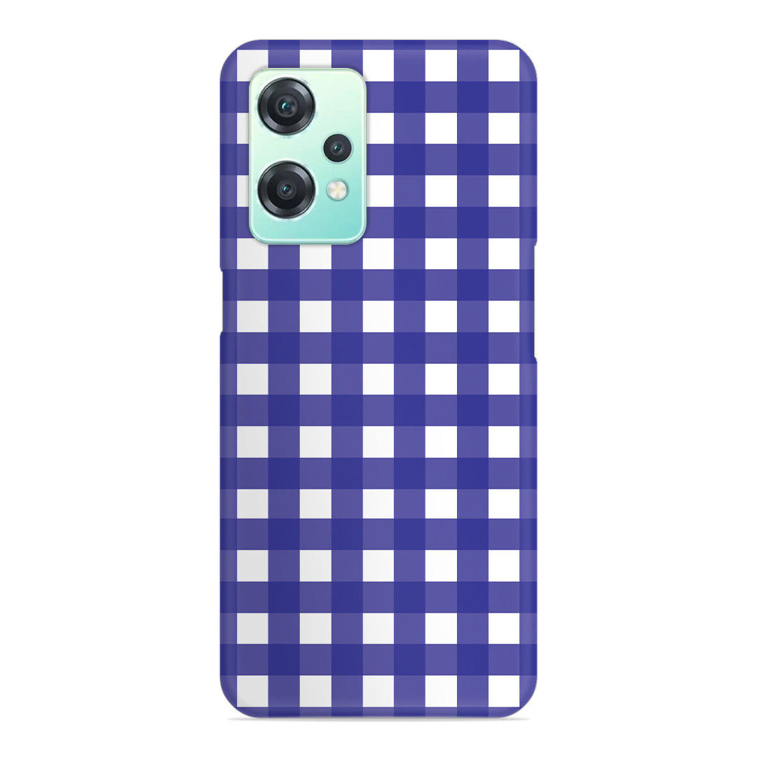 Royal Blue Check Slim Case For OnePlus