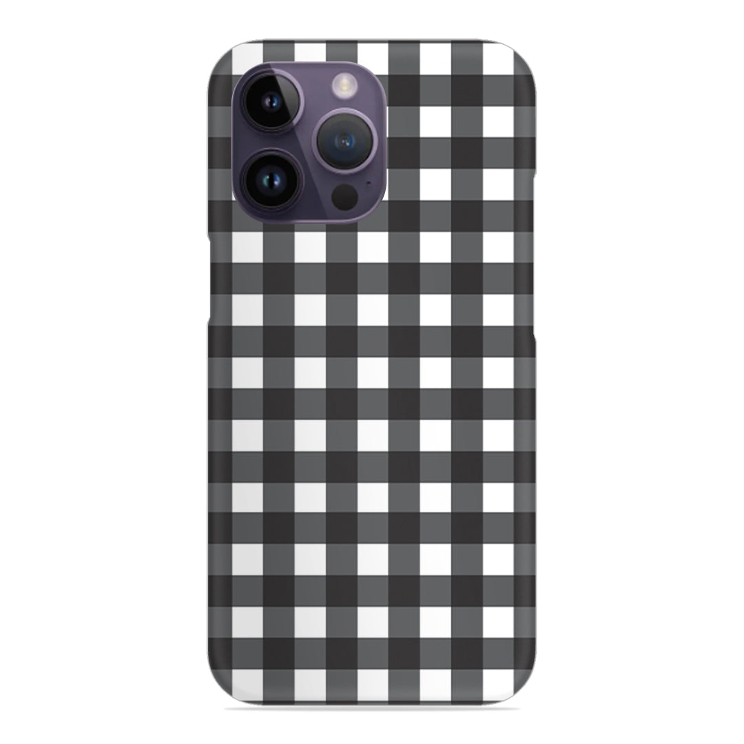 Black Check Slim Case For iPhone