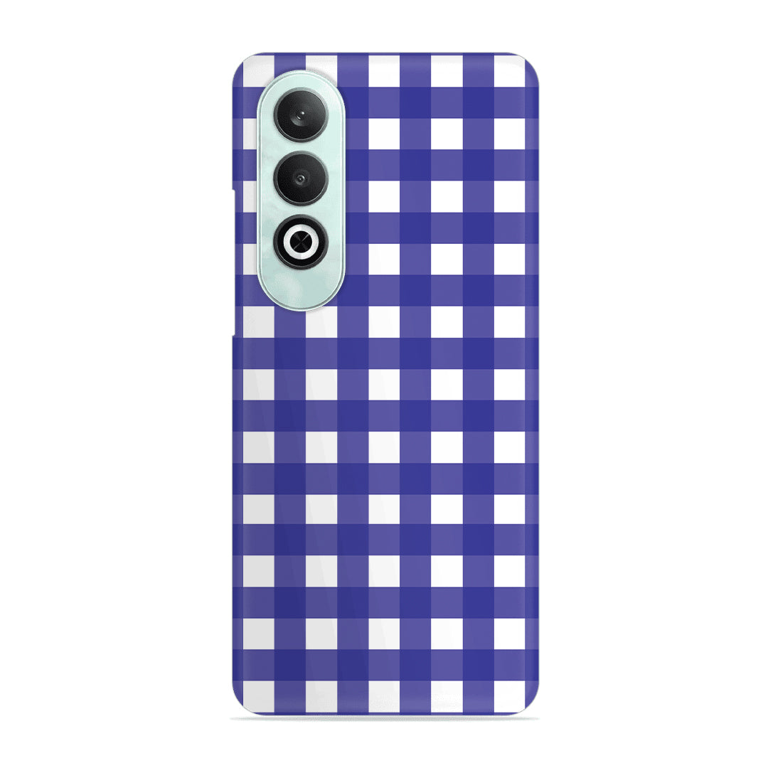 Royal Blue Check Slim Case For OnePlus