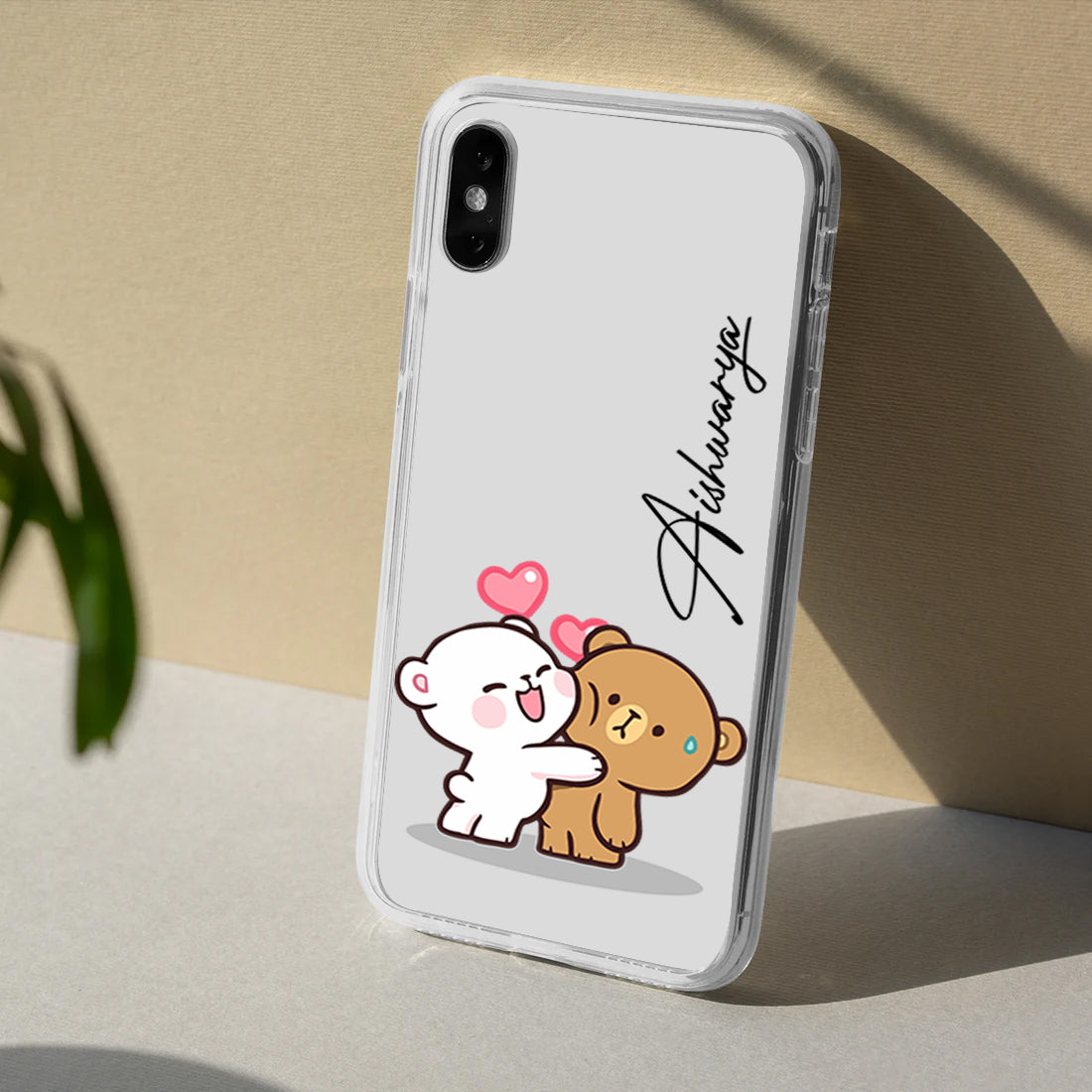 Bear Hug Customize Silicon Mobile Cover