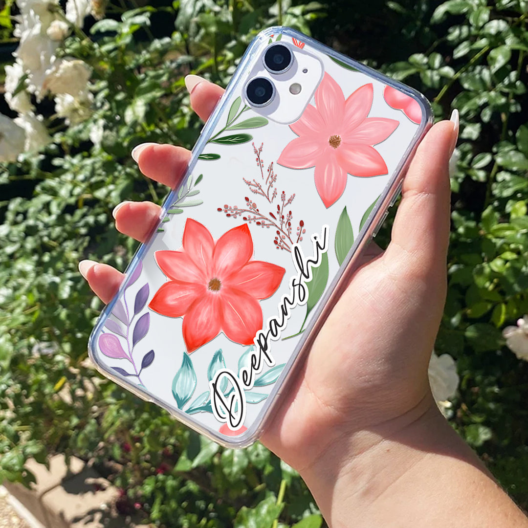 Floral Bliss Customize Silicon Mobile Cover