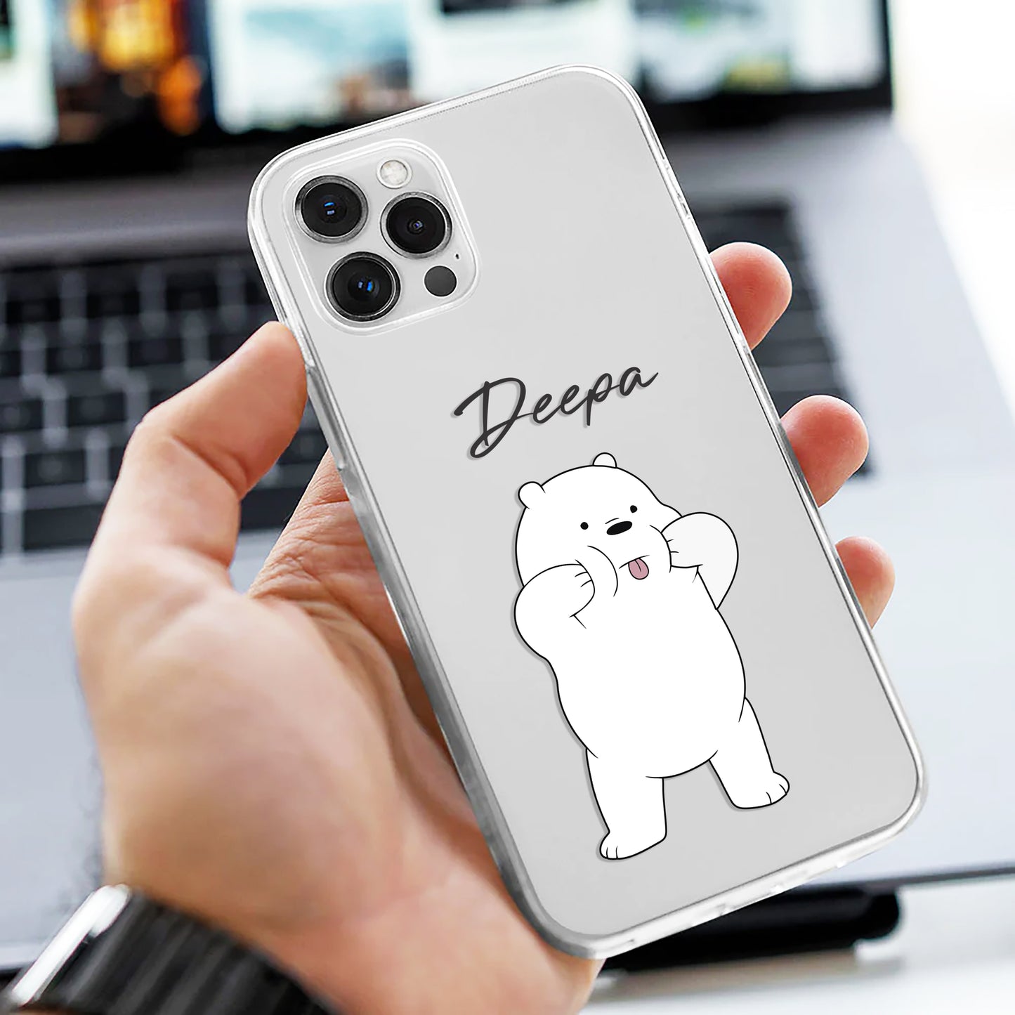 Naughty Polar Bear Customize Silicon Mobile Cover