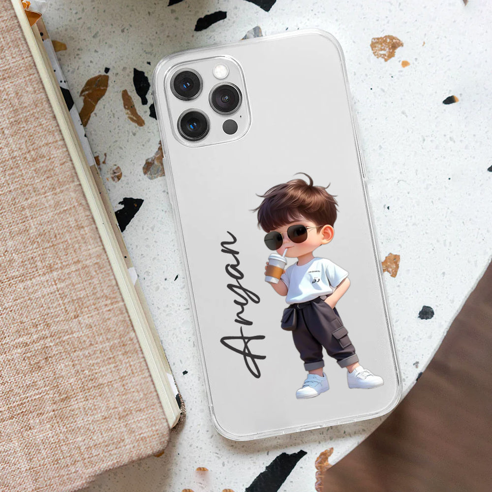 Trendy Cool Guy Customize Silicon Mobile Cover