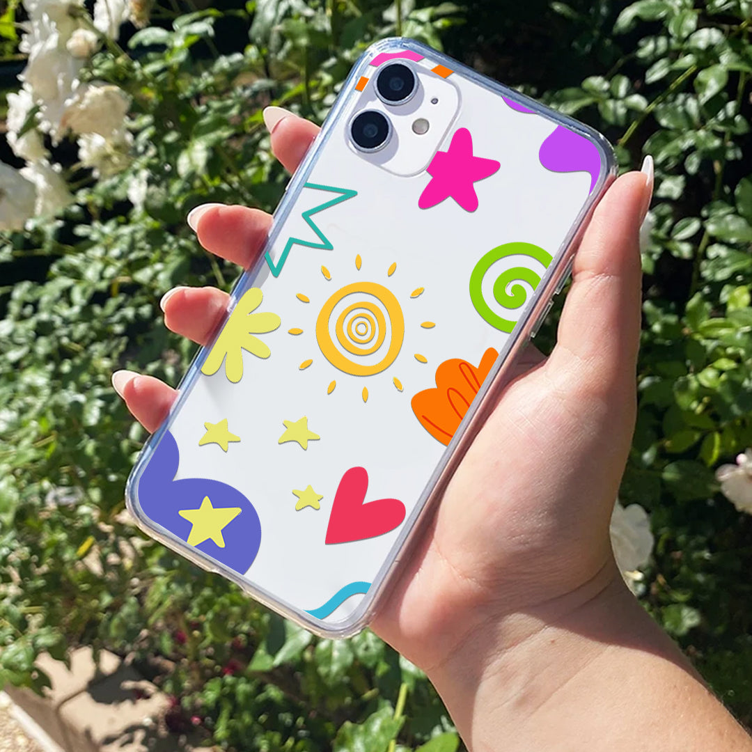 Happy Doodles Customize Silicon Mobile Cover