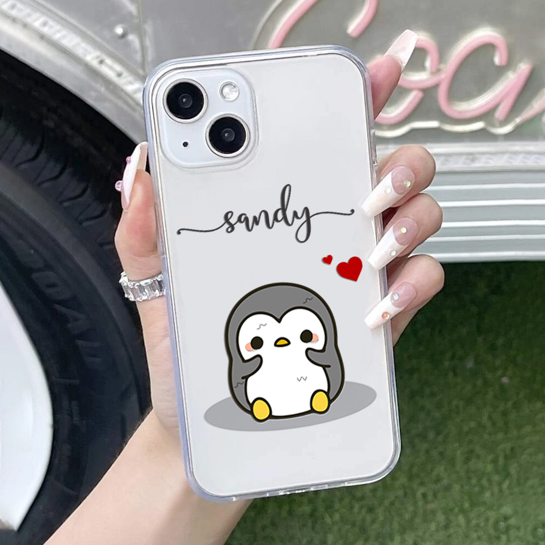 Comic Penguin Customize Silicon Mobile Cover