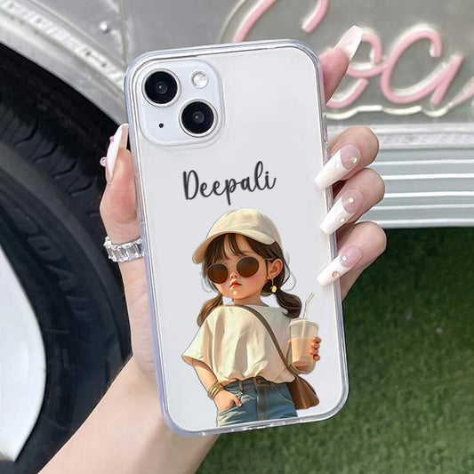 Confident Girl Customize Silicon Mobile Cover