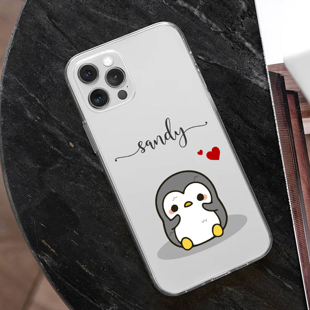 Comic Penguin Customize Silicon Mobile Cover