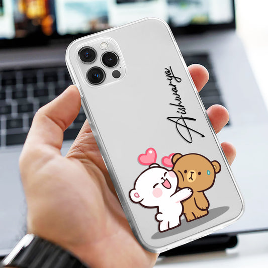 Bear Hug Customize Silicon Mobile Cover