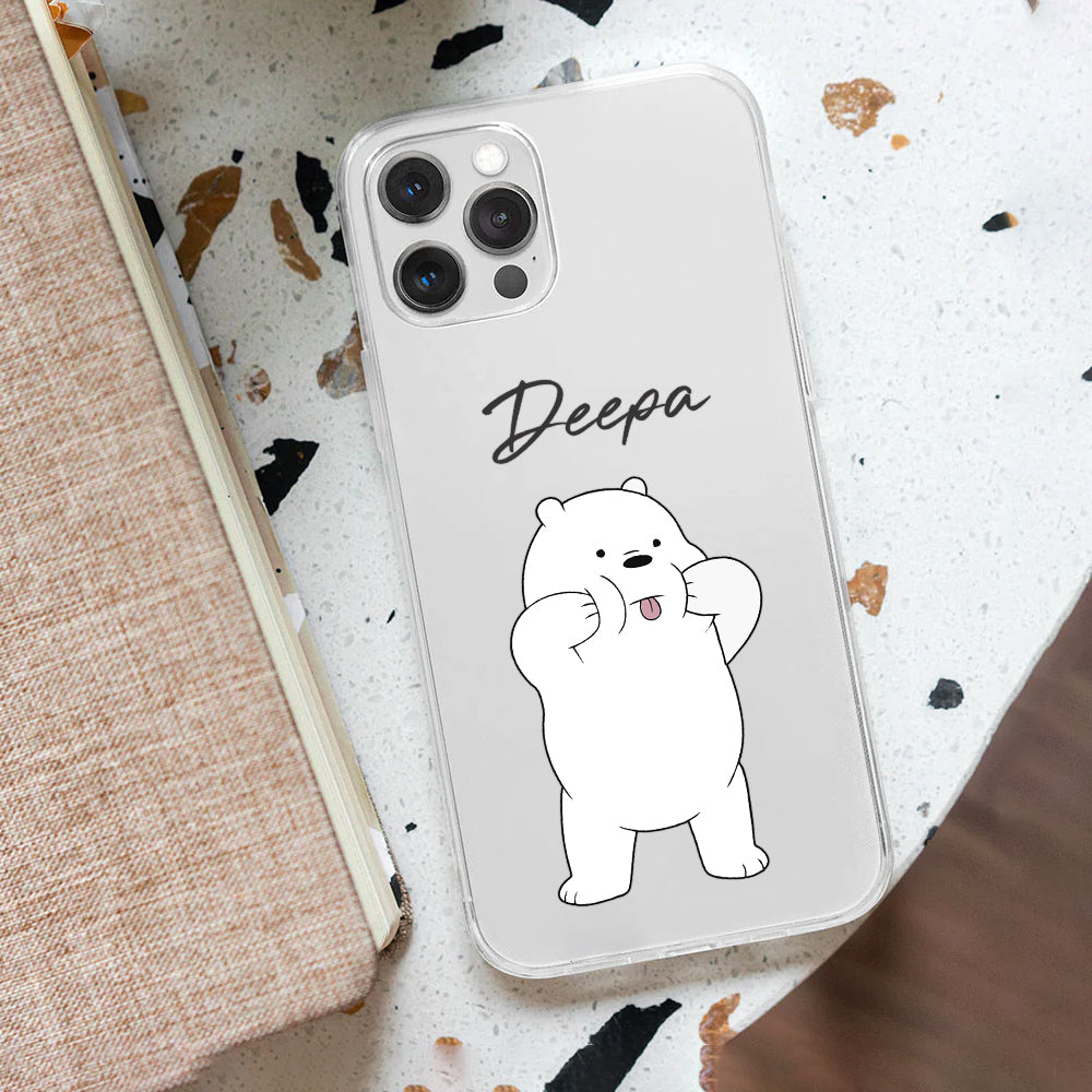 Naughty Polar Bear Customize Silicon Mobile Cover