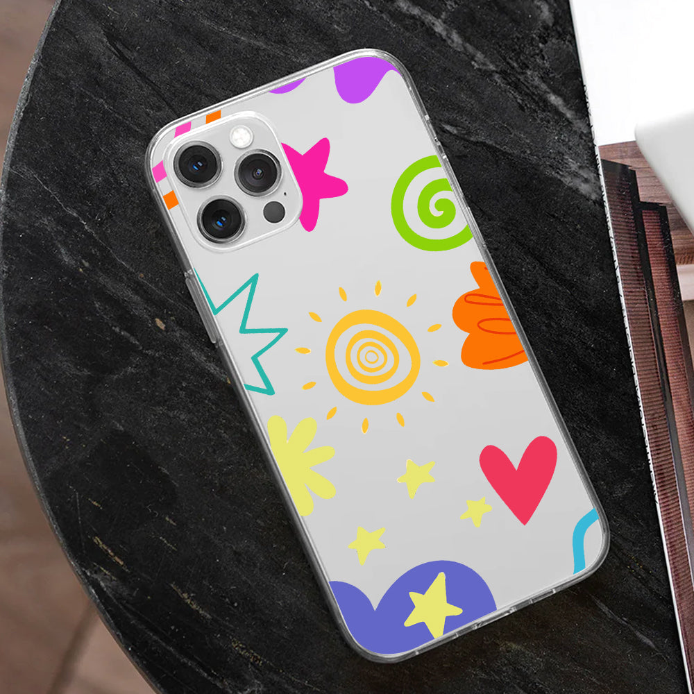 Happy Doodles Customize Silicon Mobile Cover