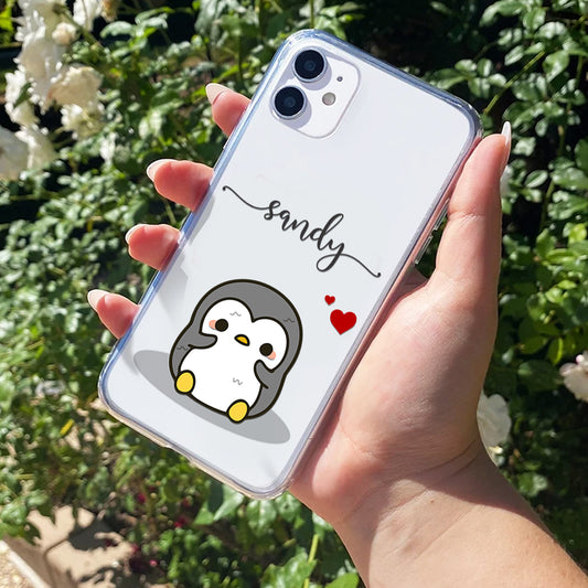 Comic Penguin Customize Silicon Mobile Cover