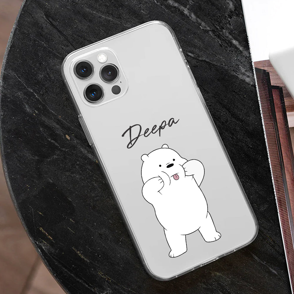 Naughty Polar Bear Customize Silicon Mobile Cover