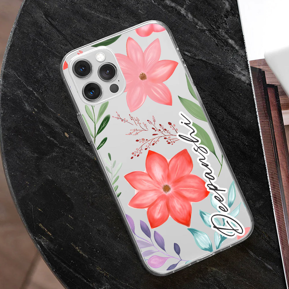 Floral Bliss Customize Silicon Mobile Cover