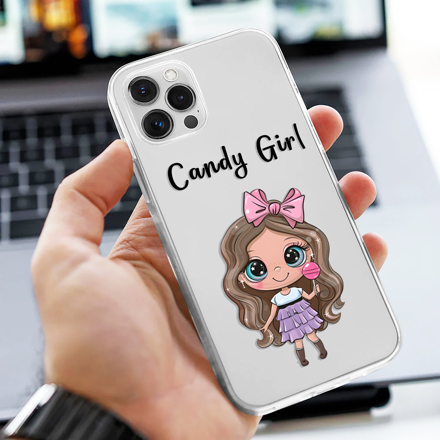 Candy Girl Customize Silicon Mobile Cover