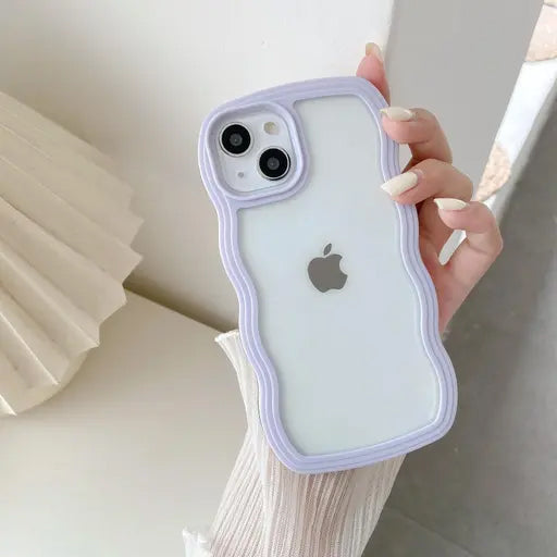 Curly Wave Silicon Case Cover For iPhone