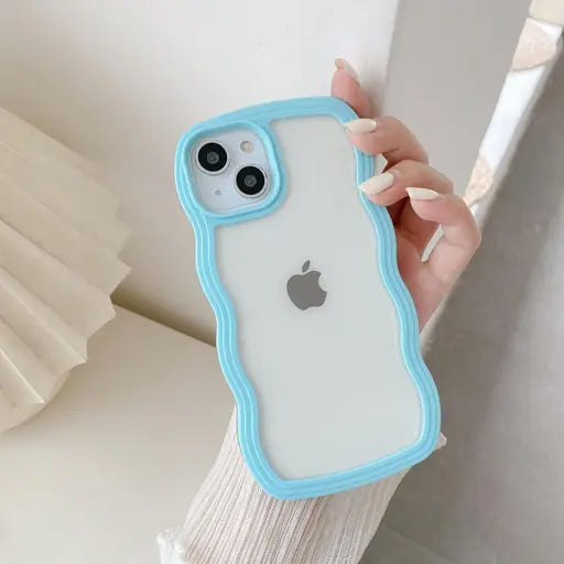 Curly Wave Silicon Case Cover For iPhone